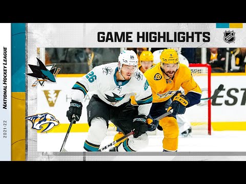 Sharks @ Predators 10/26/21 | NHL Highlights