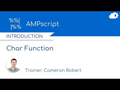 AMPscript Char Function in Salesforce Marketing Cloud