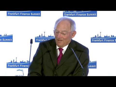 Frankfurt Finance Summit 2016 - Keynote Dr. Wolfgang Schäuble