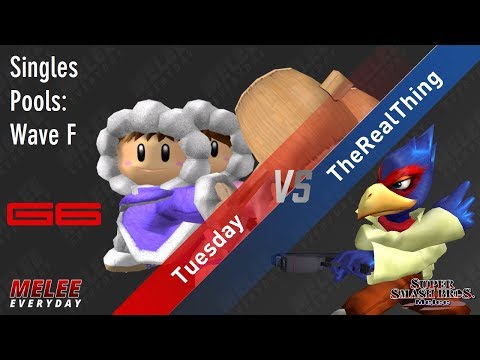 Genesis 6 - Tuesday (Ice Climbers) vs. TheRealThing (Falco) - SSBM - Singles Pools