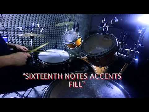 Drum fills - Sixteenth notes accents fill - Alessandro Cafagna