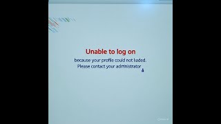 Download the video "Microsoft Windows Unable to log you on because your profile could not be loaded #microsoft #windows"