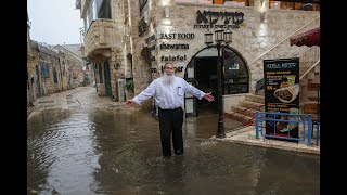 ההצפה של מסעדת עתיקא בעיר צפת