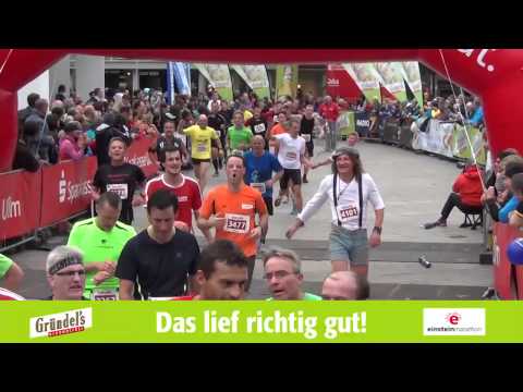 Zieleinlauf , Klausi Halbmarathon Ulm , Zeit 1:41:58