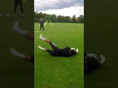Low Diving Drill for goalkeepers! #football #soccer