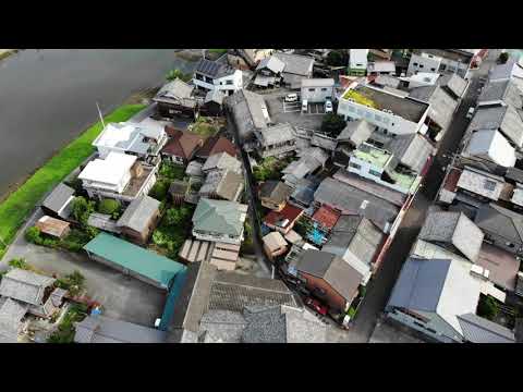 岩松の町並みドローン映像（北東側より）