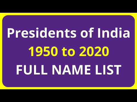 FULL NAME LIST: Presidents of India 1950 to 2020