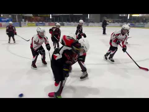 ESC Hassfurt HAWKS U9 Pausenspiel beim 1. Viertelfinale 01.03.2024 Endstand 1:1