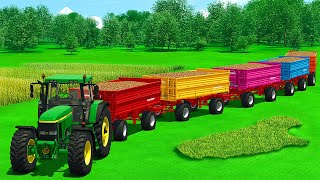 John Deere Tractors Hauling Sugar Beets 🚜🥔 | Farm Harvest & Telehandler Loading