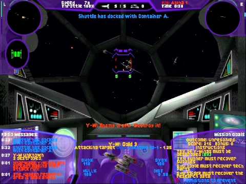 Playthrough of TIE Fighter Total Conversion Battle 4 Mission 3 - Defend Tech Center