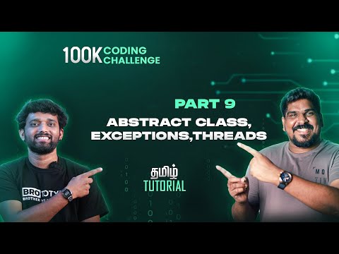 Part 9 Abstract Class Exceptions Threads Java Programming Tamil Tutorial