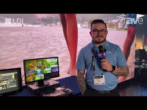 Will Livingston speaking about the HVS-190 at LDI 2023 Correction: The HVS-190S supports up to 20 inputs/11 outputs and the HVS-190I supports up to 16 inputs/9 outputs.