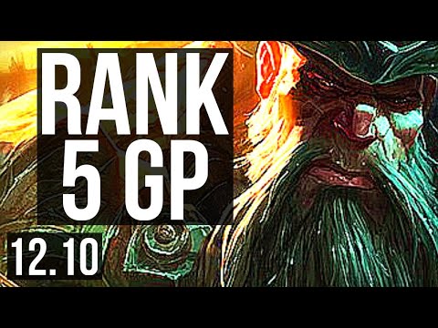 GANGPLANK vs GNAR (TOP) | Rank 5 GP, 8/2/10, Godlike | NA Challenger | 12.10