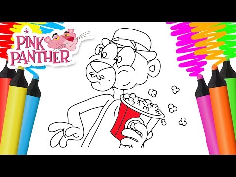 Colorindo Pantera cor de rosa Desenho para Pintar