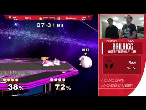Bailrigg - Alextheant (Jigglypuff) Vs. ABDS (Peach) Melee LR2