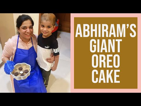 AbhiRam’s Giant Oreo Cake #kidscakes #cakedecorating #kidsactivities #homemadecake