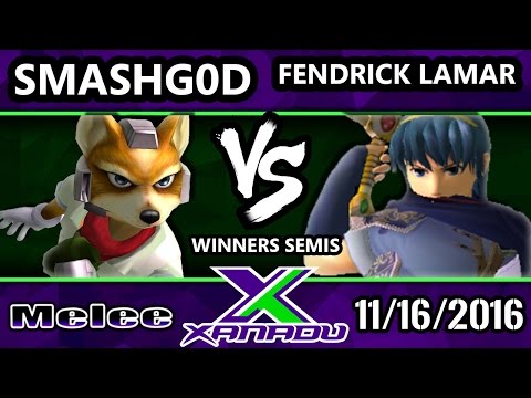 S@X 176 - SmashG0D (Fox, Marth) Vs. Fendrick Lamar (Marth) - SSBM Winners Semis - Smash Melee