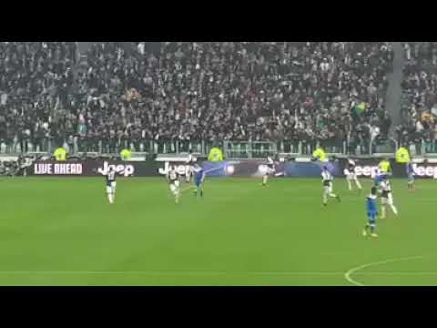 Il gol di Cuadrado su bellissimo assist di Matuidi. LIVE Curva Sud Scirea