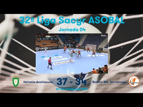 32ª Liga Sacyr ASOBAL J04: Helvetia Anaitasuna - Bathco BM. Torrelavega 37-34