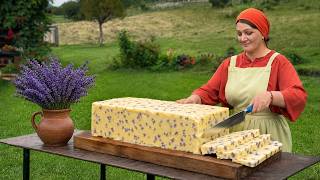 Churning Fresh Lavender Butter With Mountain Flowers!
