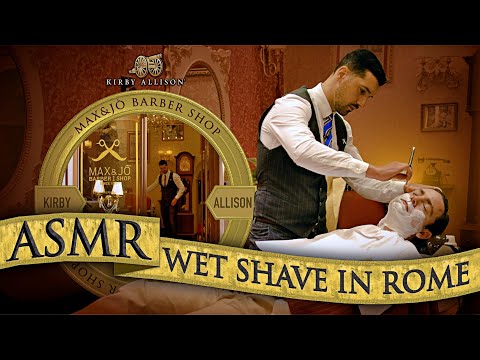 The Ultimate Italian Wet Shave & Haircut | ASMR Experience at Rome’s Finest Barber | Rome, Italy