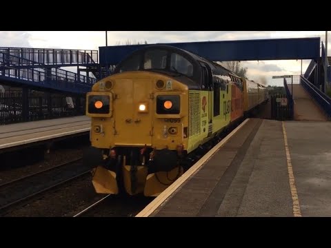 Colas Rail 37099+37254 At Swinton STY From Mossend Down Yard To Derby R.T.C.(Network Rail)