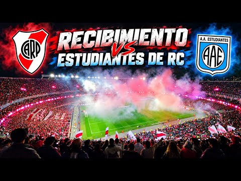 "⚠️EL RECIBIMIENTO de RIVER + Chiqui tapia | River vs Estudiantes RC" Barra: Los Borrachos del Tablón &bull; Club: River Plate &bull; País: Argentina