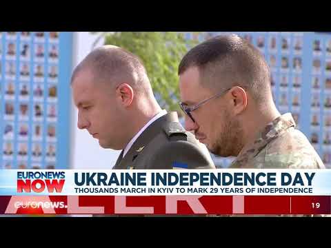 Ukraine Independence Day: Thousands march in Kyiv to mark 29 years of independence