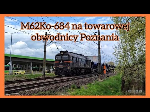 M62Ko-684 na towarowej obwodnicy Poznania + RP1