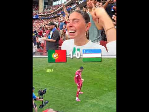 Celine Loses It Watching Portugal vs Uzbekistan 🤯