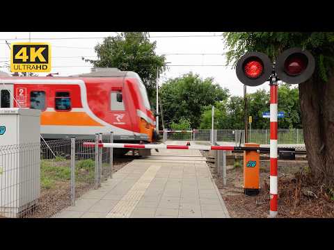 Regional Trains Railroad Crossing! ★ 4K ★