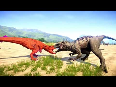 🌍 Rex Color Pack vs Indominus Rex, Indoraptor e Albertosaurus! 🦖🔥 Batalha Épica!