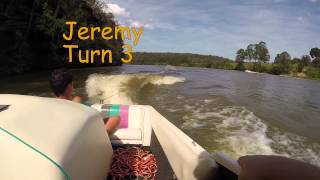 preview picture of video 'River Day Waterskiing 01/01/15'
