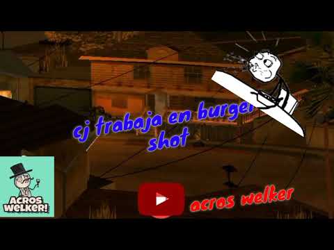 Cj trabaja en burger shot!! [Omg]