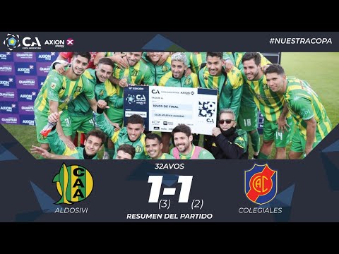 32avos: Aldosivi 1 (3) - Colegiales 1 (2)