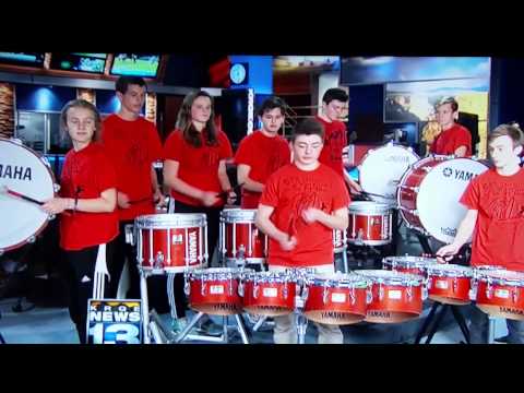 AA Drum line live on TV!