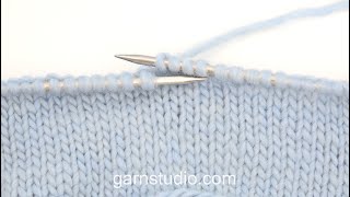 Video thumbnail for How to work knitted stitches– UK / US knitting style