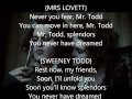 Sweeney Todd - My Friends - Lyrics