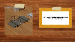 Residential Self-Closing Spring Hinges 3 1/2" With 1/4" Radius Corner - Satin Nickel
