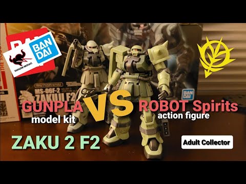 HGUC Gunpla (Bandai Hobby) vs. ROBOT Spirits (Bandai Tamashii Nations)  - Zaku 2 F2