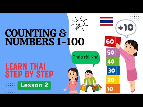 Learn Thai numbers & Counting with exercises | Thai language lesson for beginners 
