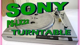Video thumbnail for SONY PS-LX22 Turntable Record Player Tested Functions by MR. G