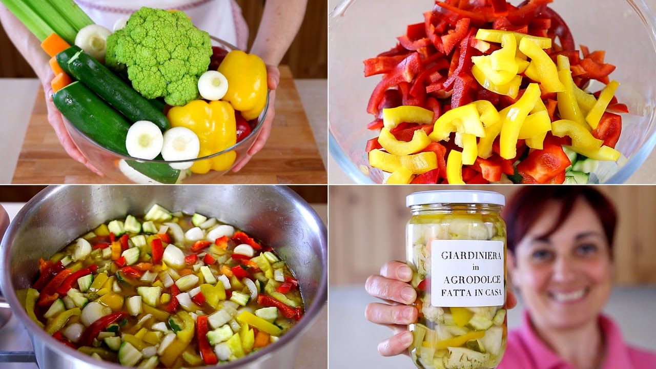 GIARDINIERA DI VERDURE IN AGRODOLCE FATTA IN CASA Ricetta Facile