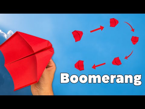 How to Make Boomerang Plane That Flies Back 🪃✈️ DIY Origami Paper Plane Tutorial