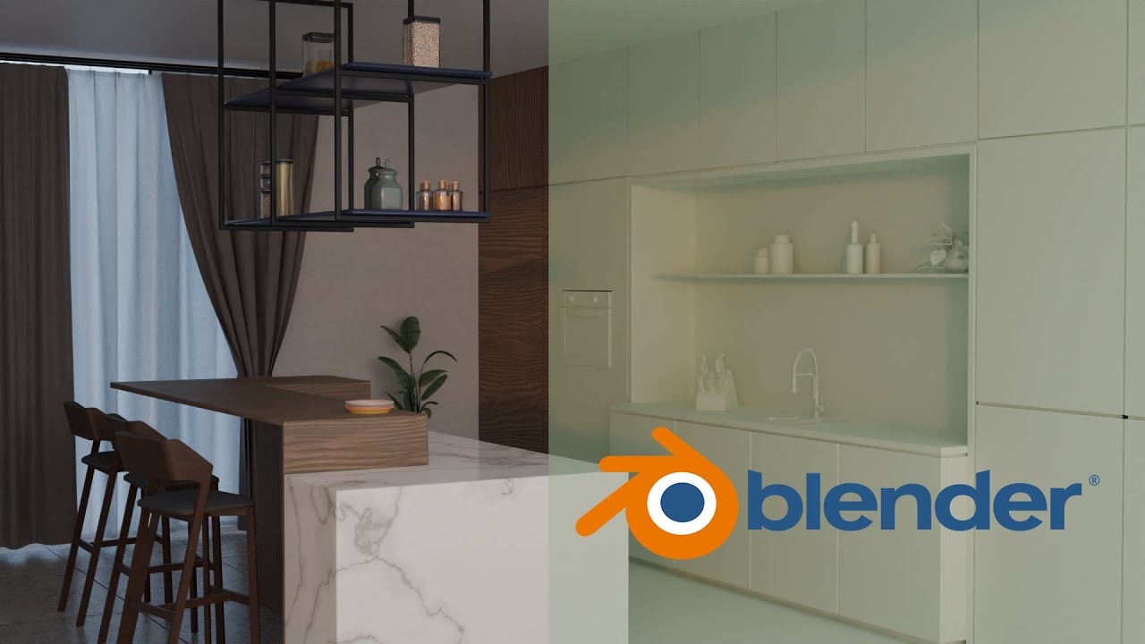 Kitchen Designing In Blender ( MALAYALAM ) | Tutorial