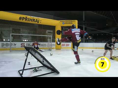 Fortuna fotbalová střelnice s hráči HC Sparta Praha