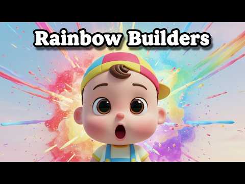 Rainbow Builders 🌈 | Fun Color Building Song for Kids | Learn Colors