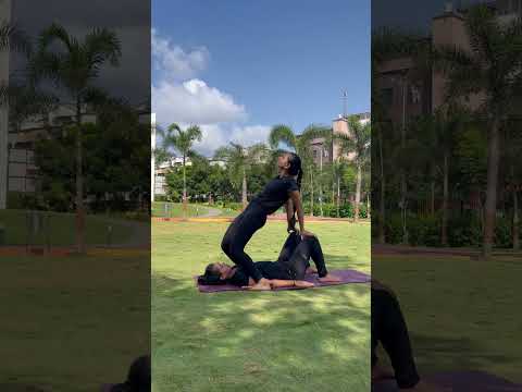 Partner yoga Easy poses || yoga challenges 🧘‍♀️