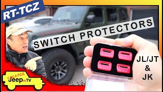 Jeep Wrangler JL/JT and JK Window Switch Protectors from RT-TCZ