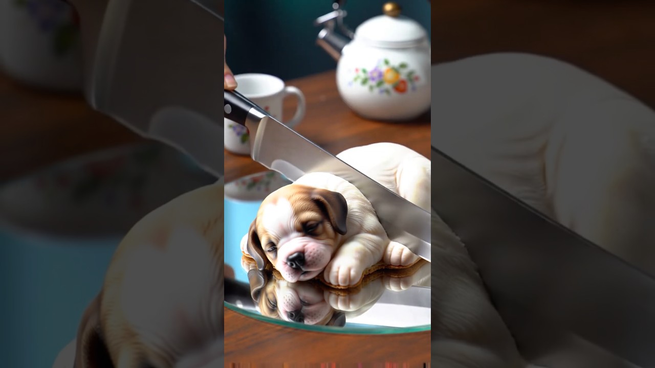 Surprising Dessert Dreams: Cute Dog Cake Surprise 🐱✨🍰 #funnyanimals #dog  #cake